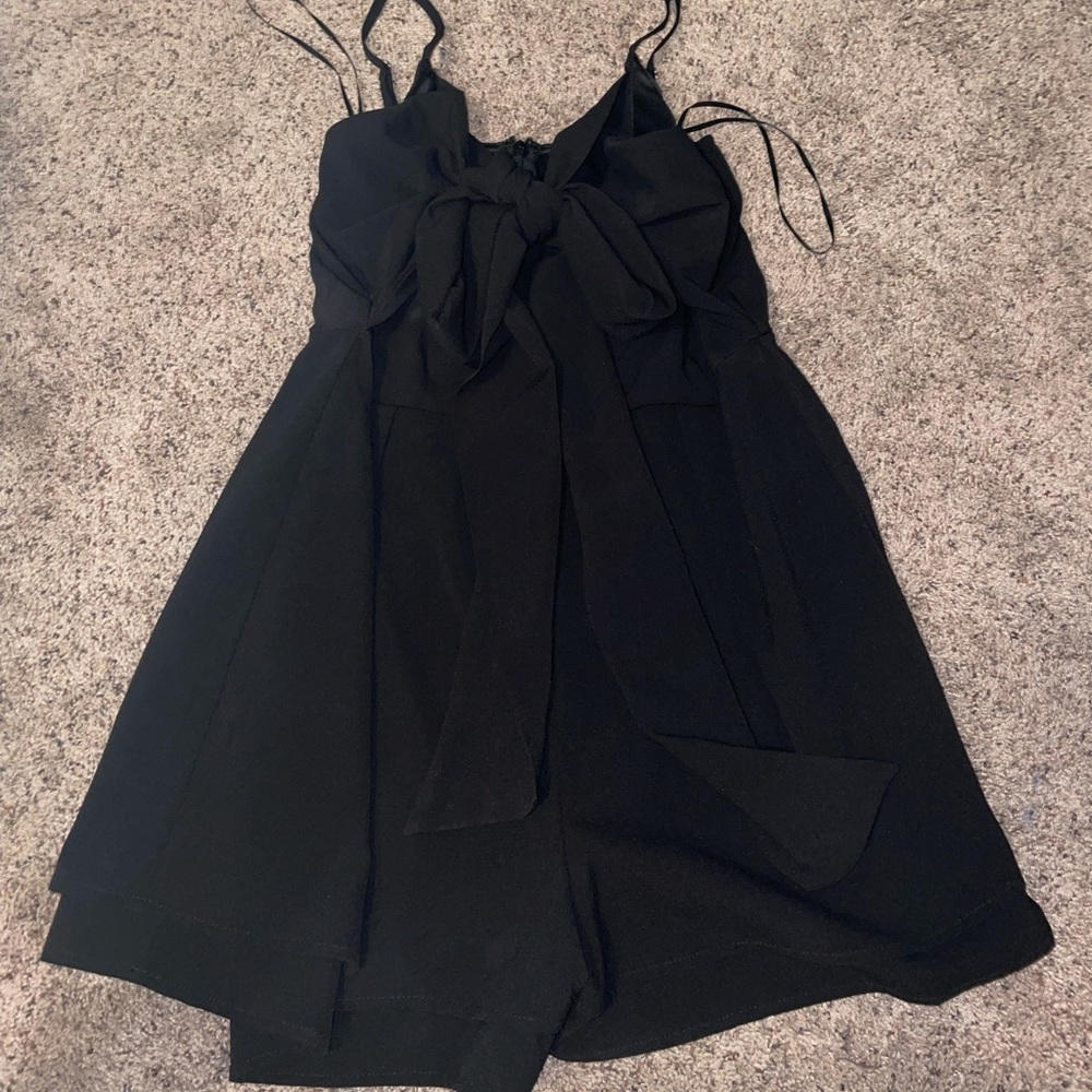 Romper with bow tie